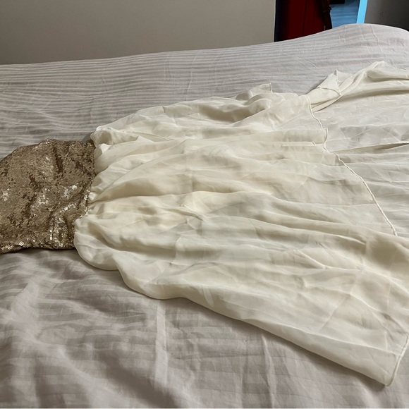 Golden Embellished Tube Gown Dress - Picture 4 of 13